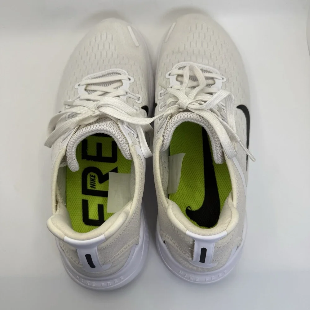 Nike Free‎ RN 2018 Shoes Men's Size 7.5 White Black Running Athletic 942836-100